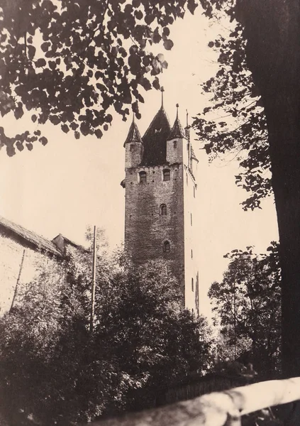 Üst Taret Ile Kulenin Düşük Açılı Görünüş — Stok fotoğraf