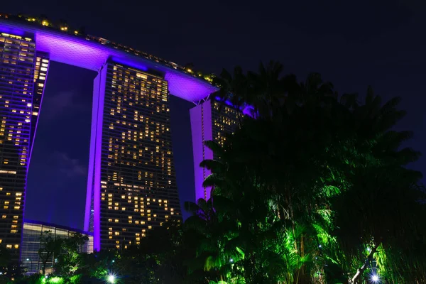 Singapur Ekim 2018 Marina Bay Sands Hotel Gece Zaman — Stok fotoğraf