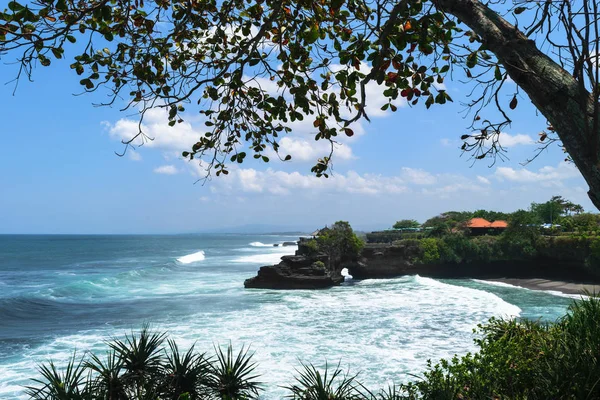 Landscape Bali Island Shore Dark Blue Indian Ocean Huge Waves — Stock Photo, Image
