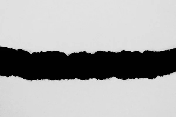 Λευκό Σκισμένο Χαρτί Που Απομονώνεται Μαύρο Φόντο Χώρο Αντιγραφής — Φωτογραφία Αρχείου