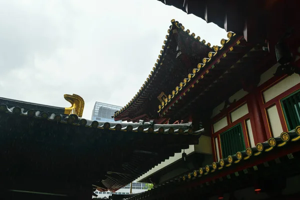 Сингапур Окт 2018 Храм Музей Зубной Реликвии Будды Облачный Дождливый — стоковое фото
