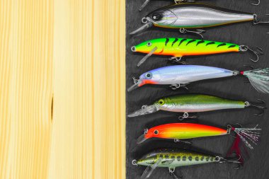 Vilnius, Litvanya-17 Mar 2019 balıkçılık Wobblers lures yerleştirilen o