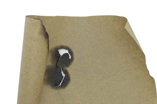 Ambachtelijke verbrand beige scroll papier — Stockfoto
