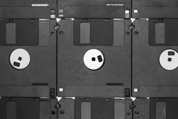 Sfondo di floppy disk neri — Foto Stock