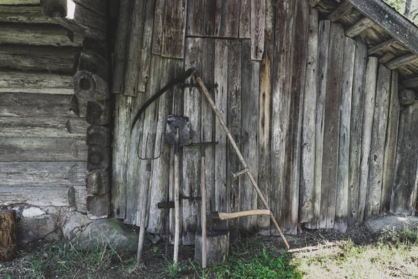 Old garden working rural tools — Stock Photo, Image