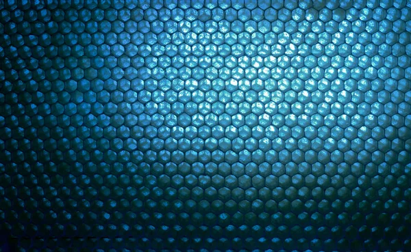 Nahaufnahme Von Abstrakten Futuristisch Aussehenden Blauen Wabenhintergrund Mit Kopierraum — Stockfoto