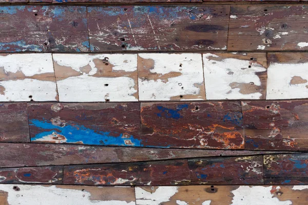 Weathered Wooden Boards Wall Painted Hardwood Rough Wooden Planks Creative — Stock Photo, Image