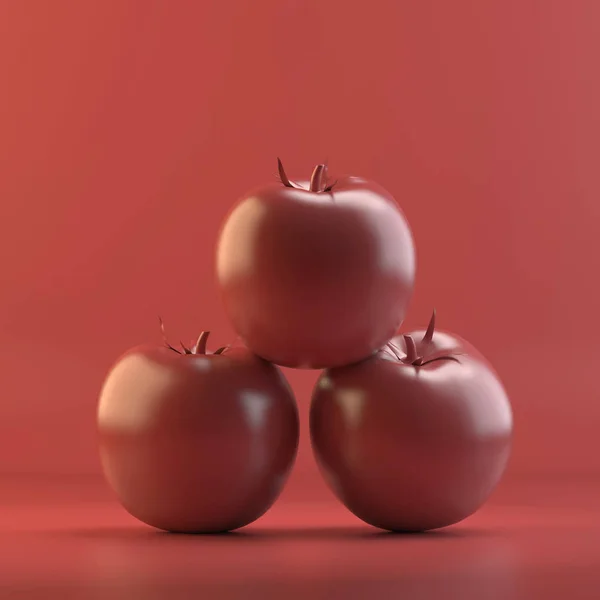 Rendering Von Tomaten Design Attrappe Alle Objekte Und Hintergründe Einer — Stockfoto