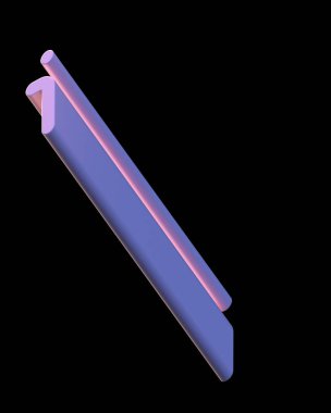 3D metin. Ekstra işleme siyah arka plan üzerine izole uzun kalın harf. Büyük derinlik A'ya eğim ile yazı tipi. Alfabe pop iki çapraz yönde ayarlayın. Yumuşak ışık pürüzsüz parlak yansımalar  