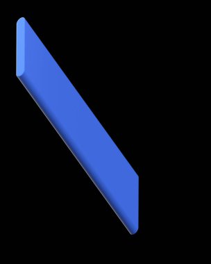 3D metin. Ekstra işleme uzun kalın harf L siyah arka plan üzerine izole. Büyük derinlik A'ya eğim ile yazı tipi. Alfabe pop iki çapraz yönde ayarlayın. Yumuşak ışık pürüzsüz parlak yansımalar  