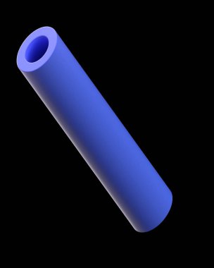 3D metin. Ekstra işleme uzun kalın harf O siyah arka plan üzerine izole. Büyük derinlik A'ya eğim ile yazı tipi. Alfabe pop iki çapraz yönde ayarlayın. Yumuşak ışık pürüzsüz parlak yansımalar  