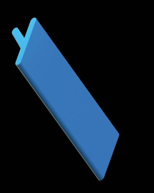 3D metin. Ekstra işleme uzun kalın siyah arka plan üzerine izole Y harfi. Büyük derinlik A'ya eğim ile yazı tipi. Alfabe pop iki çapraz yönde ayarlayın. Yumuşak ışık pürüzsüz parlak yansımalar  