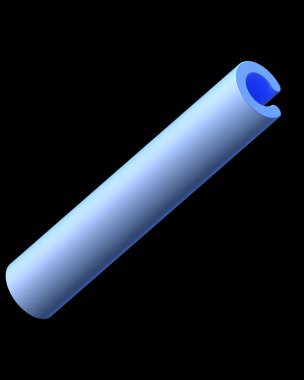 3D metin. Ekstra işleme uzun kalın siyah arka plan üzerine izole C harfi. Büyük derinlik A'ya eğim ile yazı tipi. Alfabe pop iki çapraz yönde ayarlayın. Yumuşak ışık pürüzsüz parlak yansımalar  