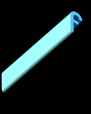 3D metin. Ekstra işleme uzun kalın siyah arka plan üzerine izole F harfi. Büyük derinlik A'ya eğim ile yazı tipi. Alfabe pop iki çapraz yönde ayarlayın. Yumuşak ışık pürüzsüz parlak yansımalar  