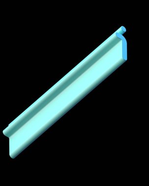 3D metin. Ekstra işleme siyah arka plan üzerine izole uzun kalın harf. Büyük derinlik A'ya eğim ile yazı tipi. Alfabe pop iki çapraz yönde ayarlayın. Yumuşak ışık pürüzsüz parlak yansımalar  