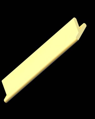 3D metin. Ekstra işleme uzun kalın siyah arka plan üzerine izole Y harfi. Büyük derinlik A'ya eğim ile yazı tipi. Alfabe pop iki çapraz yönde ayarlayın. Yumuşak ışık pürüzsüz parlak yansımalar  