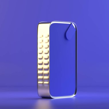 Sardalya konserve işlenmesi. 3D tasarım mockup. Tüm nesneleri ve arka plan bir parlak renkte boyanmış. Tam tek renkli resimde. Toplam mavi renk.