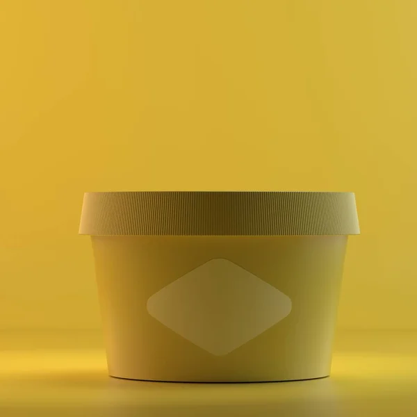 Rendering Gelato Rotondo Contenitore Mockup Progettazione Tutti Gli Oggetti Sfondo — Foto Stock