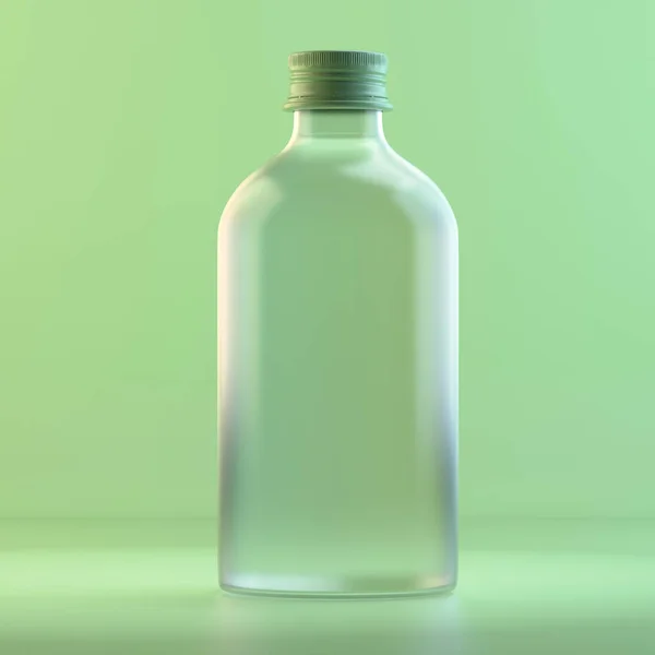 Rendering Botol Kaca Dengan Tutup Mockup Desain Semua Benda Dan Stok Foto
