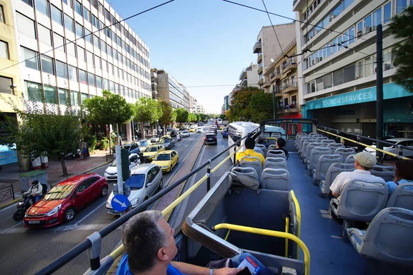 그리스 아테네 아테네에서 버스에 2018 — 스톡 사진