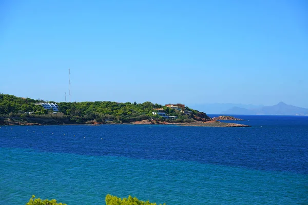 Mar Turquesa Voula Una Las Ciudades Costeras Athen —  Fotos de Stock