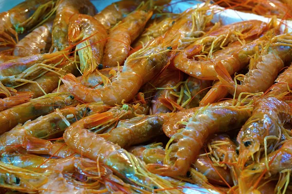 Garnelen Auf Dem Zentralen Markt Athen Griechenland — Stockfoto