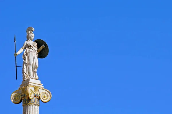 Estatua Atenea Frente Universidad Atenas Grecia — Foto de Stock