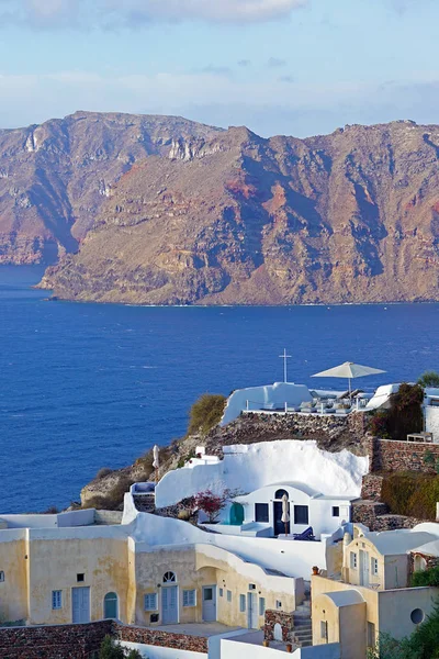 Beautiful View Luxury Apartments Santorini Cyclades Greece — Stock Photo, Image