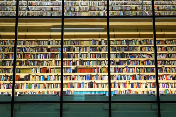 Zobacz Tysiące Książek National Library Łotwy Rydze — Zdjęcie stockowe