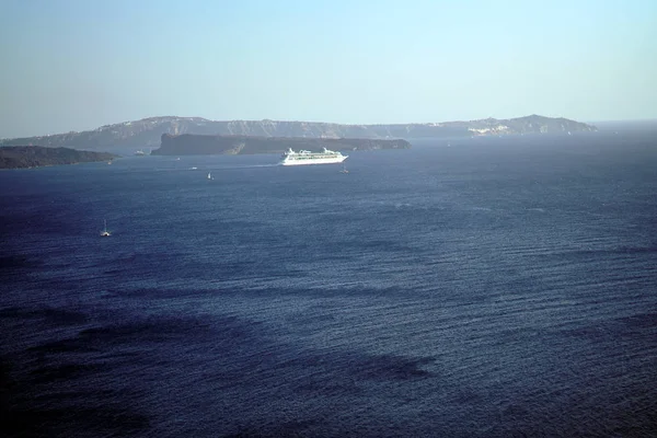 Oia Grecia Septiembre 2018 Crucero Solitario Mar Santorini — Foto de Stock