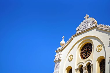 Heraklion,Yunanistan, 25 Eylül 2018, Tarihi Merkezdeki Agios Minas (Saint Minas) Katedrali Kilisesi'nin güzel detayları