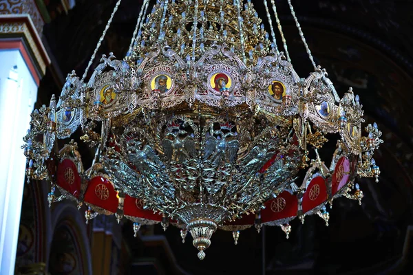 Heraklion, Grecia, 25 de septiembre de 2018, beautifu detailsl en la iglesia de Agios Minas (Saint Minas) Catedral — Foto de Stock