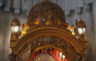 Heraklion, Yunanistan, 25 Eylül 2018, Creete'deki Agios Minas Katedrali (Saint Minas)