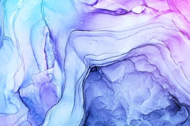 Orijinal mürekkep resminin bir parçası, makro fotoğraf.