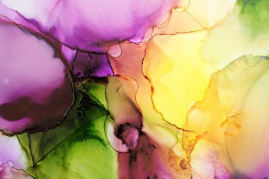 Orijinal mürekkep resminin bir parçası, makro fotoğraf.