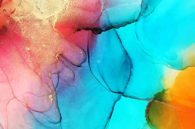 Orijinal mürekkep resminin bir parçası, makro fotoğraf.