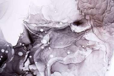 Orijinal mürekkep resminin bir parçası, makro fotoğraf.