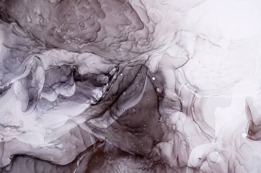 Orijinal mürekkep resminin bir parçası, makro fotoğraf.