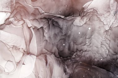 Orijinal mürekkep resminin bir parçası, makro fotoğraf.