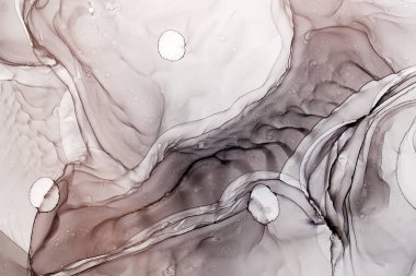 Orijinal mürekkep resminin bir parçası, makro fotoğraf.