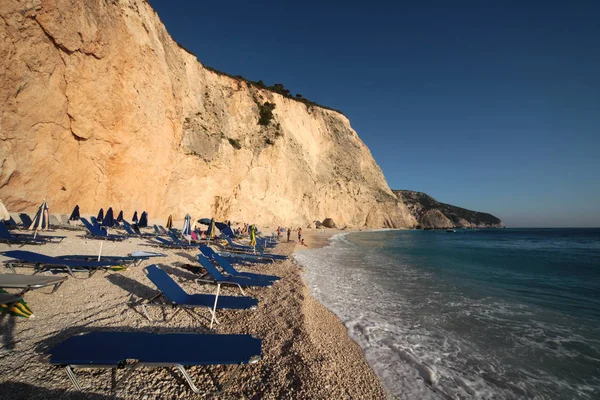 Lefkada, Grèce, 16 juillet 2018, Vue sur la plage et la mer de Porto Katsiki — Photo