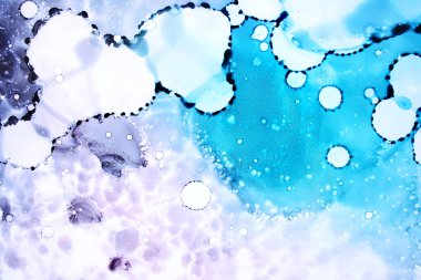 Orijinal mürekkep resminin bir parçası, makro fotoğraf.