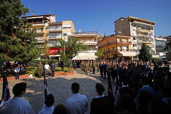 Grevena, October 13, 2018, National parade held in the town of Grevena — Stock Photo, Image