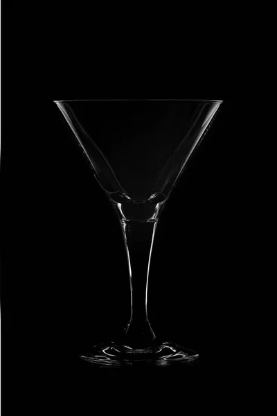 Gobelet Cocktail Vide Sur Fond Noir — Photo
