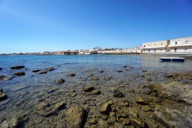 İtalya, Lecce, Casalabate denizcisinin panoramik görüntüsü