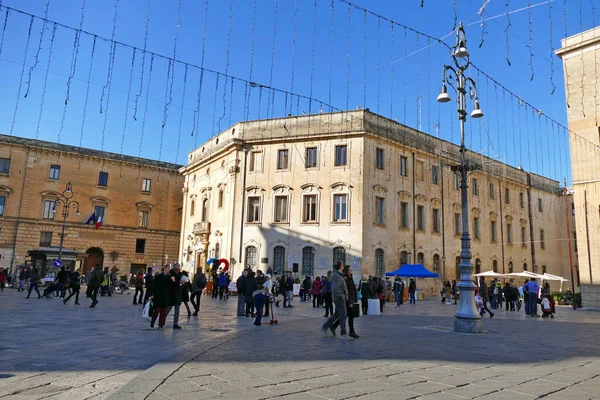 Lecce Italia Diciembre 2018 Vista Plaza Sant Oronzo Unos Días —  Fotos de Stock