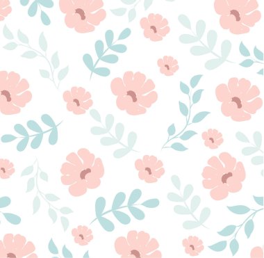 Vektör çiçek arka plan. Beyaz bir arka plan üzerine yazdırın. Vektör çiçek desenli arka plan. Parmak izi zarif şablonu.