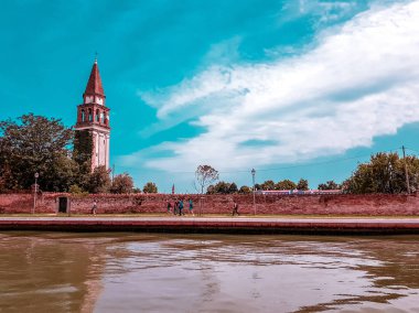 Venedik sokaklarında. Tarihi mimari ve peyzaj Venedik. 