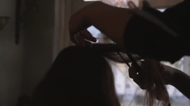 Επαγγελματική Μαλλιά Και Μακιγιάζ Καλλιτέχνης Styling Μαλλιών 50P — Αρχείο Βίντεο