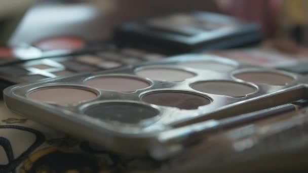 Palete Maquiagem Pronto Para Uso 50P — Vídeo de Stock